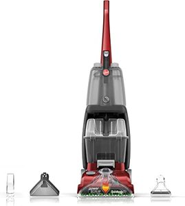 lot 2157 image: Hoover Power Scrub Deluxe Carpet Cleaner Machine, Upright Shampooer, FH50150, Red - Retail $229.99