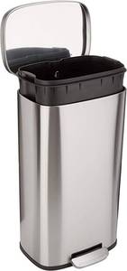 lot 2270 image: Rectangle Soft Close Trash Can - Satin Nickel