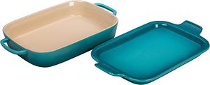 lot 2296 image: Le Creuset Stoneware Rectangular Dish Platter Lid Replacement (Lid Only)