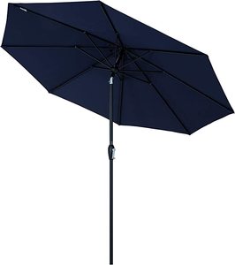 lot 2196 image: Tempera 10 Foot Rotating Auto Umbrella, Dark Blue