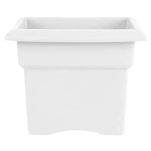 lot 1458 image: Bloem Veranda Deck Box Planter Square 14 x 11 H Casper White