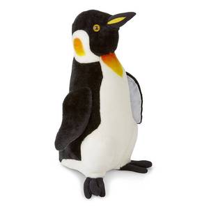 lot 1469 image: Melissa & Doug Giant Penguin - Lifelike Stuffed Animal (nearly 2 feet tall), Black, White, Yellow, & Fluffy