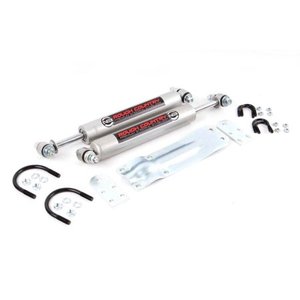 lot 1517 image: Rough Country N3 Dual Steering Stabilizer for 69-87 ChevyGMC C10K10 - 8735630, 16, Silver