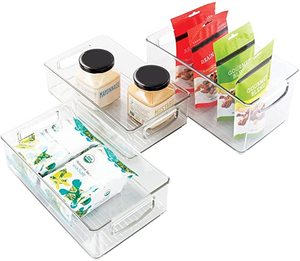 lot 2215 image: M Design Set Of 6 Plastic Storage Containers For Pantry Or Fridge