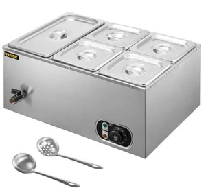 lot 2246 image: Vevor 5 Section Food Warmer