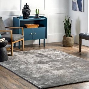 lot 2274 image: 20x58 Inch Gray Fuzzy Area Rug