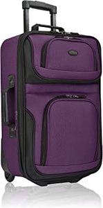 lot 2280 image: US Travellers Large Rolling Luggage, Purple