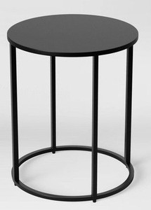 lot 2410 image: Modern Black Round End Table