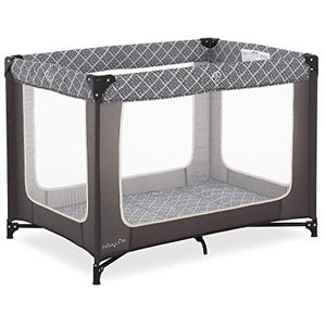 lot 1516 image: Dream On Me Playard, White & Black Tic Tac Toe Design