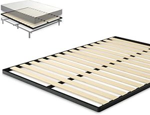 lot 2434 image: Zinus Deepak Easy Assembly Wood Slat 1.6 Inch Bunkie Board  Bed Slat King