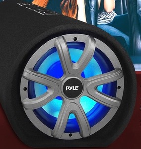 lot 2207 image: Pyle� Pltab8 Blue Wave Series Amplified Subwoofer Tube System (8 250 Watts)