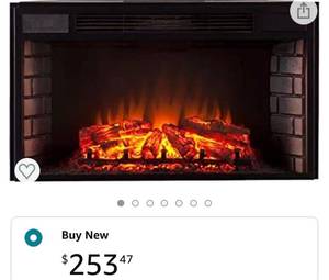 lot 77016 image: 33�� Widescreen Electric Firebox w Remote Control