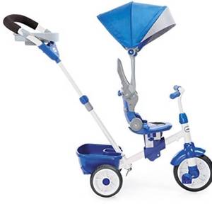 lot 77036 image: Little Tikes Perfect Fit 4-in-1 Trike Ride On, Blue