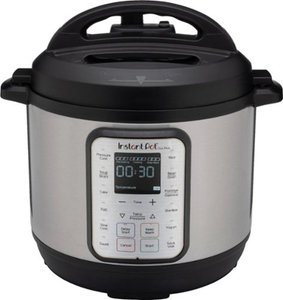 lot 77037 image: Instant Pot - 6 Quart Duo Plus 9-in-1 Electric Pressure Cooker - Silver - Silver