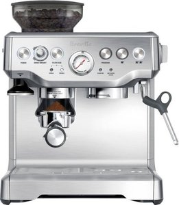 lot 77040 image: Breville - the Barista Express Espresso Machine with 15 bars of pressure, Milk Frother and intergrated grinder - Stainless Steel