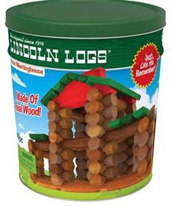 lot 77083 image: LINCOLN LOGS �� Classic Meetinghouse - 117 Parts - Real Wood Logs - Ages 3 - Collectible Tin - Best Retro Building Gift Set for BoysGirls �� Creative Construction Engineering �� Preschool Education Toy