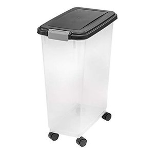 lot 77089 image: IRIS 47 Quart Airtight Pet Food Container Black Lid