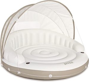 lot 77079 image: Intex Inflatable Canopy Island Float Lounge, 78.5 x 59