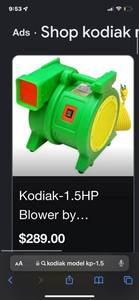 lot 3672 image: Kodiak Power blower fan this thing moves some serious air Retail $289