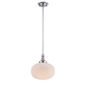 lot 60 image: Aspetto Collection 1-Light Chrome Convertible Semi Flush MountPendant