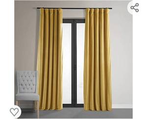 lot 63 image: HPD Half Price Drapes VPCH-P Signature Blackout Velvet Curtain (1 Panel), 50 X 108, Fools Gold