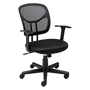 lot 67 image: Amazon Basics Mesh, Mid-Back, Adjustable, Swivel Office Desk Chair with Armrests, Black (B00IIFW2L4)