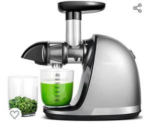 lot 77 image: AMZCHEF Slow Juicer Extractor Professional Machine, Cold Press Juicer with Quiet MotorReverse Function, Juicer Machines with Brush, for High Nutrient Fruit & Vegetable Juice