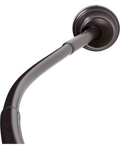 lot 85 image: Zenna Home NeverRust Rustproof Dual Mount Curved Stall Shower Rod, 32�� - 40��, Bronze