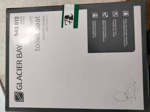lot 294 image: Glacier Bay Elongated Closed-front Toilet Seat In White ... Free Shipping ... D5