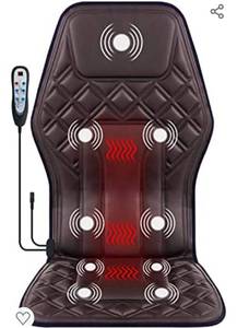 lot 304 image: AOVOJRM Massage Seat Cushion-PU Leather,Massage Chair Pad,9 Massage Nodes for Neck,Back Massager for Home Office Chair,Relaxation Gifts for WomenMen,Fathers Day Gift(Brown)