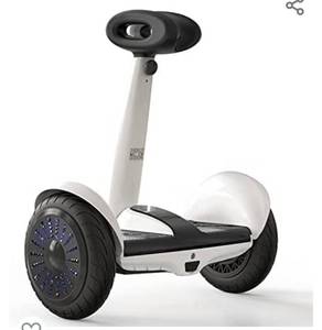 lot 104 image: Hiboy J5 Self-Balancing Electric Scooter with Steering Bar, Smart Self-Balancing Hoverboards with APP Control, White and Black