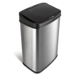 lot 105 image: Nine Stars 13.2 Gallon Stainless Steel Sensor Trash Can
