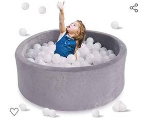 lot 168 image: HAN-MM Kids Ball Pit, Kiddie Balls Pool, Stay at Home Toy, Baby Ball Pit, Soft Indoor Outdoor Nursery Baby Playpen, Ideal Gift Play Toy for Children (Balls are NOT Included), Grey