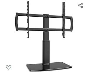 lot 171 image: Universal Swivel TV StandBase Table Top TV Stand 32 to 65 inch TVs 80 Degree Swivel, 4 Level Height Adjustable, Heavy Duty Tempered Glass Base, Holds up to 88lbs Screens, HT04B-002U