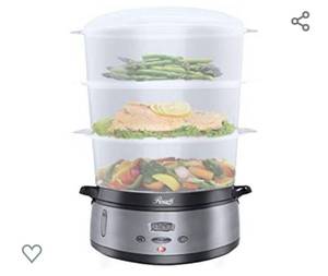 lot 172 image: Rosewill RHST-20001 Food, 3 tier, 9.5 qt Digital Steamer