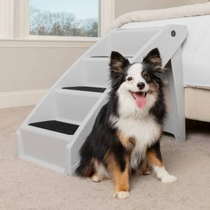 lot 185 image: PetSafe CozyUp Folding Pet Steps - Gray