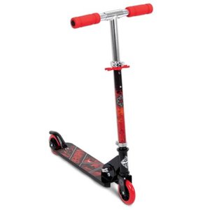 lot 204 image: Huffy Star Wars Darth Vader Empire Kids Folding Inline Foot Kick Scooter Black