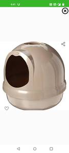 lot 217 image: Petmate Booda Dome Cat Litter Box for Indoor Cats , Titanium