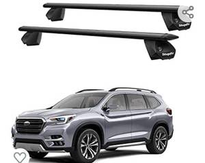 lot 218 image: BougeRV Universal Anti-Theft Cross Bar Roof Rack 47 for car with Separated or Integrater Side Rail with Groove Black Aluminum Cross Bar(1 Pair)