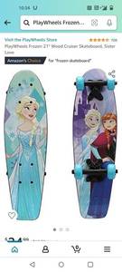 lot 227 image: PlayWheels Frozen 21 Wood Cruiser Skateboard, Sister Love