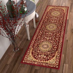 lot 230 image: Well Woven Timeless Aviva Traditional Persian Oriental Medallion Red 23 x 73 Runner Area Rug