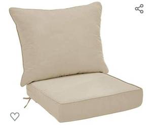 lot 259 image: AmazonBasics Deep Seat Patio Seat and Back Cushion- Khaki