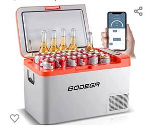 lot 260 image: BODEGA 12 Volt Car Refrigerator, 27 Quart (25L) Car Fridge Portable Freezer (-4��-68��), Electric Cooler for Vehicles, Truck, RV, Camping, Travel and Home Use -1224V DC & 110V240V AC