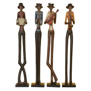 lot 266 image: DecMode Indoor Polystone People Eclectic, Sculpture, Brown