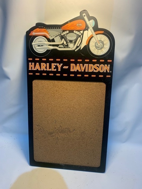 lot 196 image: Harley Davidson Cork Board 12x22