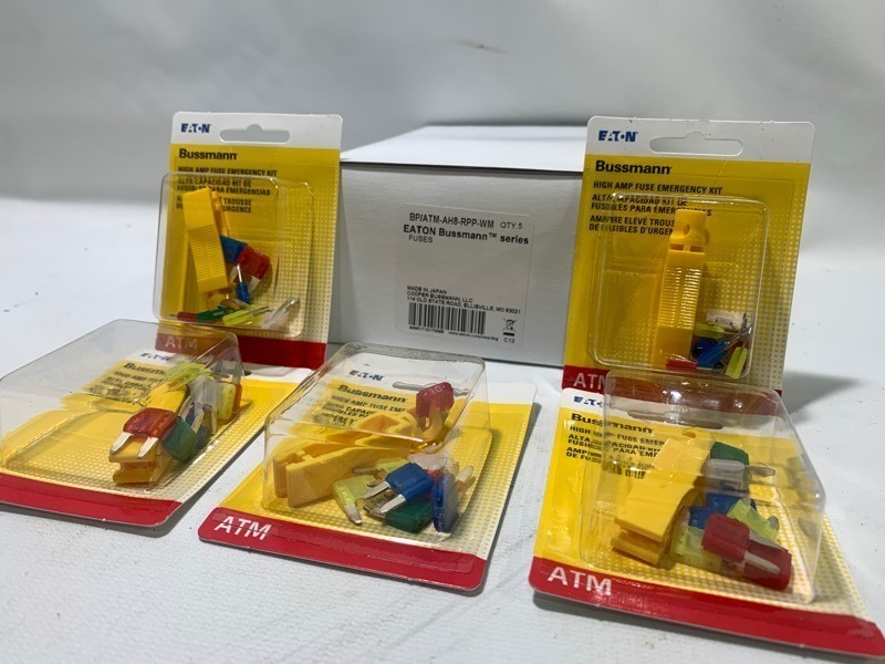 lot 230 image: New Box of 5 Eaton Bussmann High AMP Fuse Emergency ATM Kit
