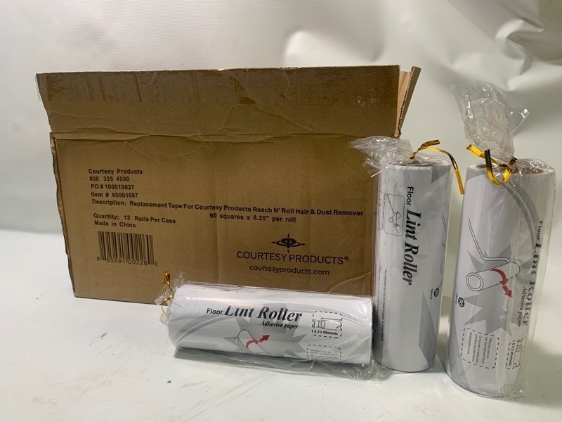 lot 302 image: New Box of 12 Replacement Tape Hair & Dust Removers