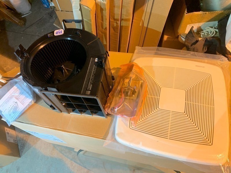 lot 583 image: New Broan XB50F Ventilation Fan Project Finish Pack