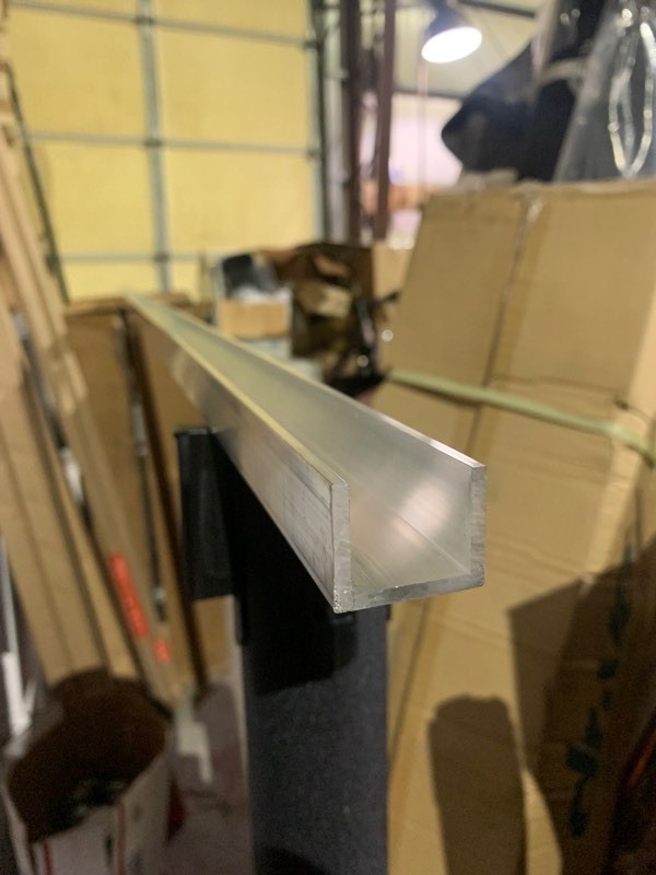 lot 691 image: 1x1 14x96 Aluminum U Bar