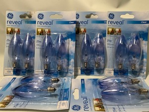lot 3 image: 6 New Dual Packs of 25w Clean Clear Reveal Light Bulbs